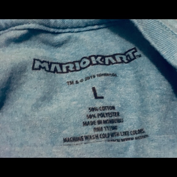 Boys Size L Super Mario Cart “Race Ya” Tshirt - Picture 2 of 2